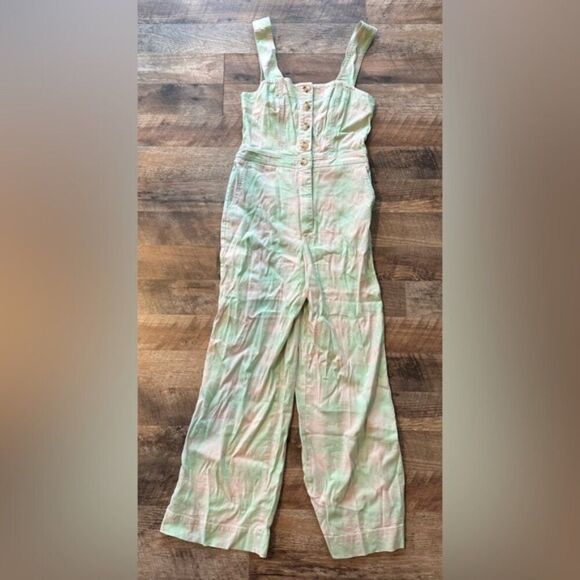 Anthropologie The Portside Button-Front Jumpsuit by Maeve 6 Tall - Picture 3 of 5